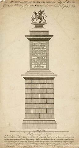The Monument on Lansdowne near the City of Bath, Erected in Memory of Sir Bevil Granvile, who was there slain July 5th 1643 by Unknown artist