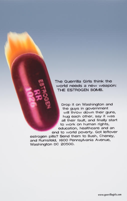 Estrogen Bomb by Guerrilla Girls