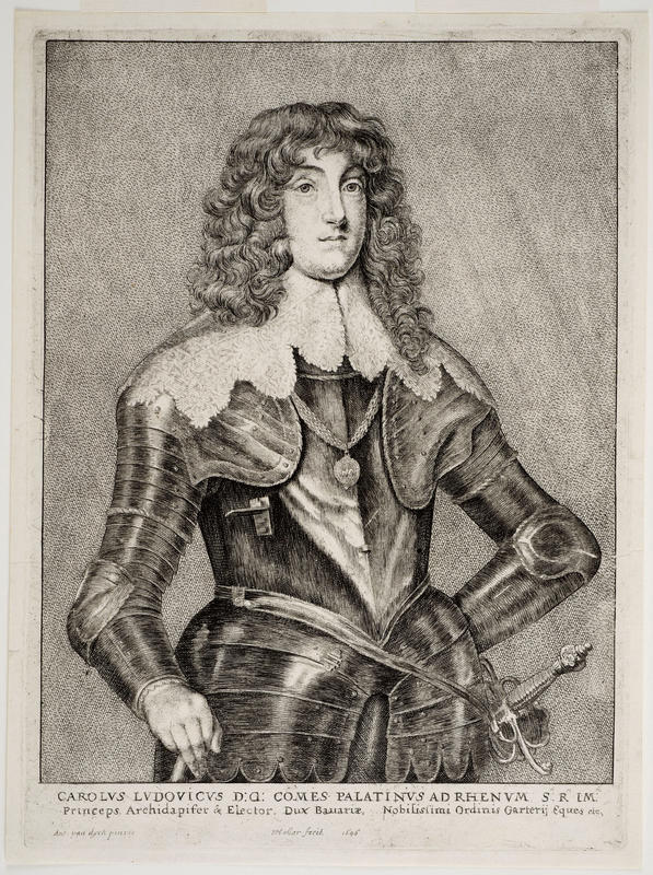 Charles Louis, Count Palatine of the Rhine by Wenceslaus Hollar, Anthony van Dyck