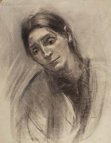 Head of a Woman by Mina Arndt