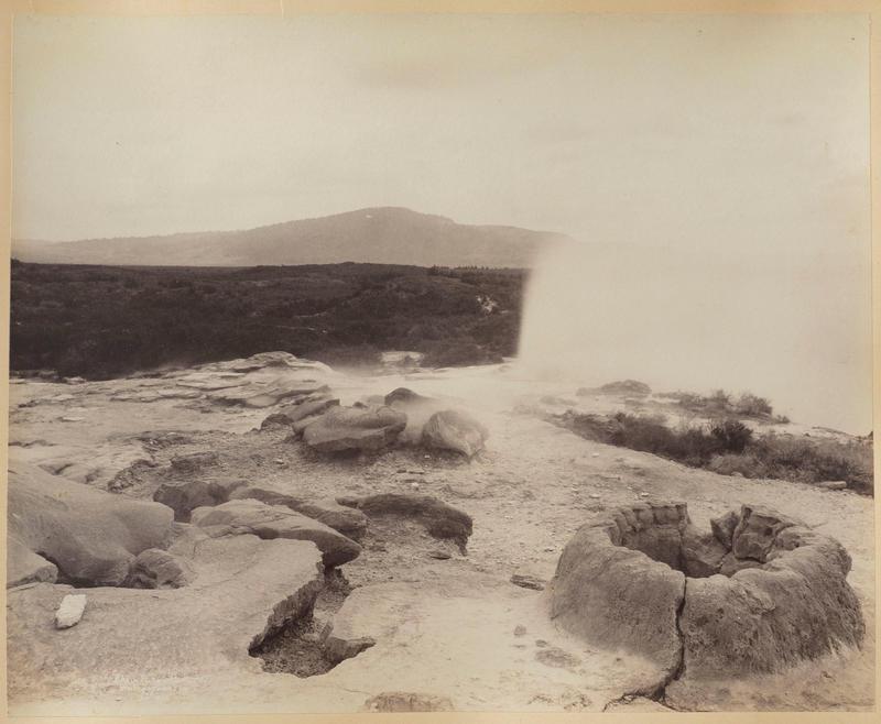 The Brain Pot and Pohutu, Whakarewarewa by Josiah Martin