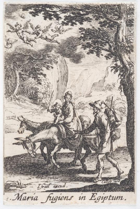 Maria fugiens in Egiptum by Jacques Callot