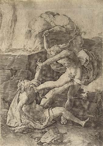 Cain Slaying Abel by Lucas van Leyden