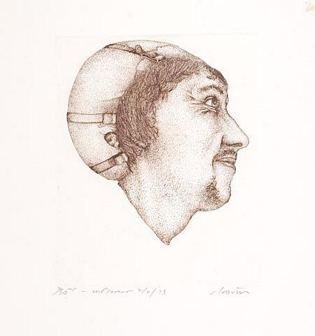Self Portrait 21/4/73 by Barry Cleavin
