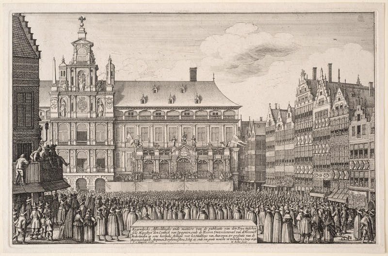 Proclamation of the Treaty of Münster by Wenceslaus Hollar