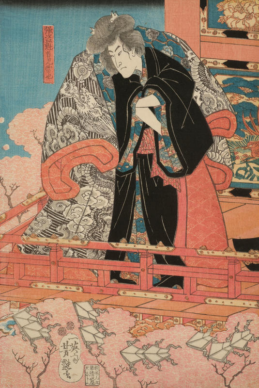 Jiraiya Gôketsu Monogatari (centre sheet of Triad) by Ichieisai Yoshitsuya