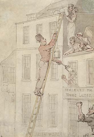 Skish And Splah (A Boarding School) by Thomas Rowlandson