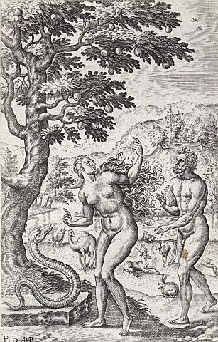 Eve beguiled by the serpent