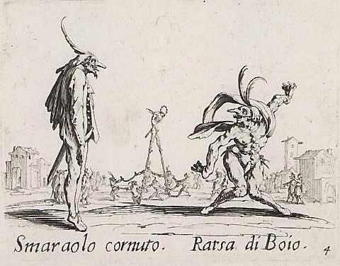Smaraolo cornuto - Ratsa di Boio by Jacques Callot