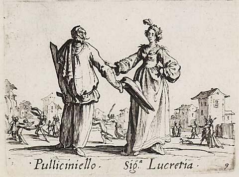 Pullicieniello - Sig a Lucretia by Jacques Callot