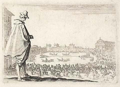 La course de chars sur la place Sta Maria Novella, a Florence by Jacques Callot