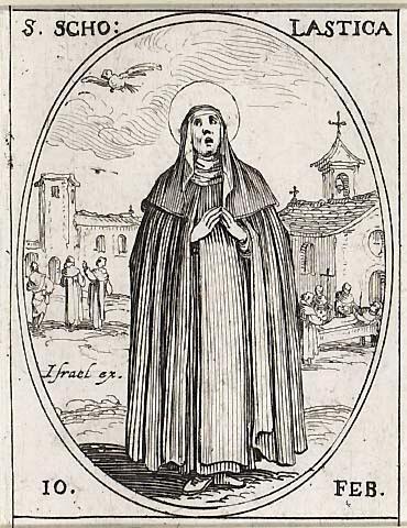 Saint Scolastique by Jacques Callot