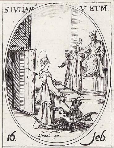Saint Julienne, vierge et martyre by Jacques Callot