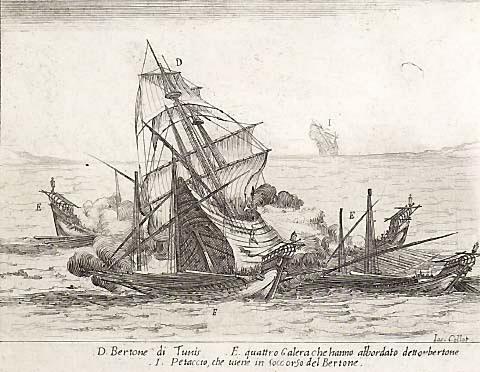 L'abordage du Bertone (The boarding of the Bertone) by Jacques Callot