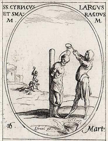 Saint Cyriaqu, Saint Large et Saint Smaragde by Jacques Callot
