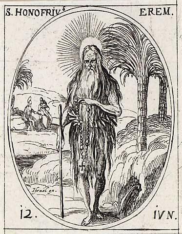Saint Honufre, ermite by Jacques Callot