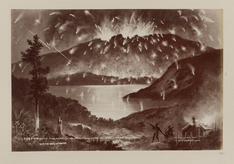 Mount Tarawera in Eruption, June 10, 1886, from Wairoa [REPRODUCTION] by Alfred Burton