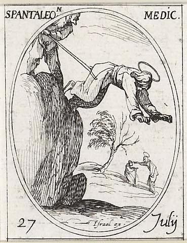 Saint Pantaleon, medecin by Jacques Callot