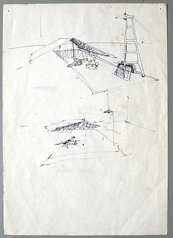 Working drawing for "No Sun, No Rain, No Radiation" by Greer Twiss