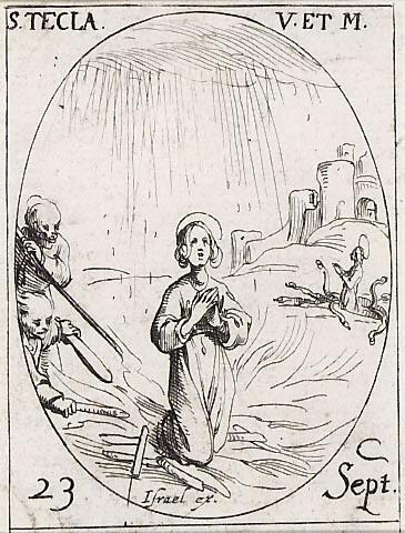 Saint Thecle, vierge et martyre by Jacques Callot