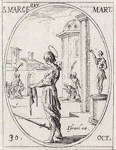 Saint Marcel, martyr by Jacques Callot