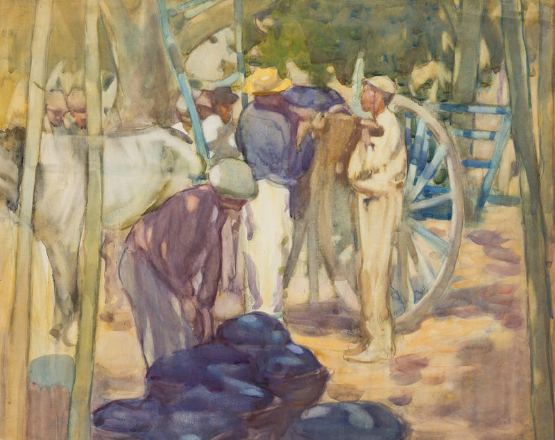 Untitled [Loading the Cart] by Frances Hodgkins