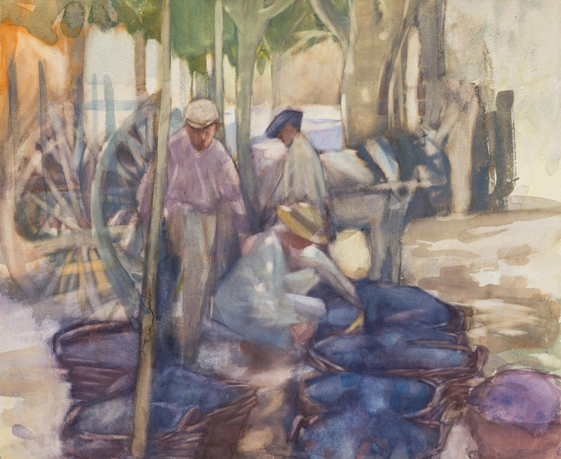 Untitled [Checking the baskets] by Frances Hodgkins