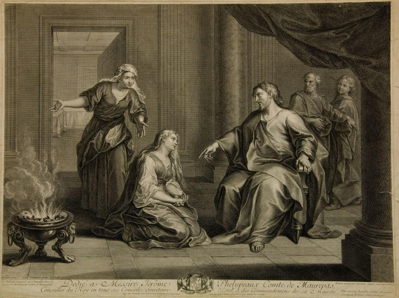 Christ in the house of Martha and Mary