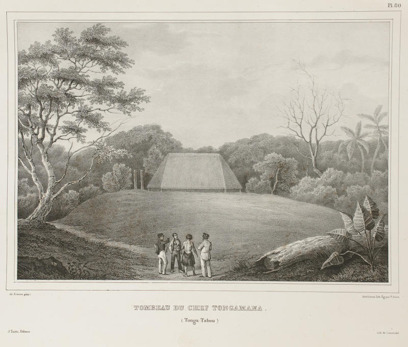 Tombeau du Chef Tongamana (Tonga-Tabou) by Louis Auguste de Sainson, Léon Asselineau, Victor Adam, Joseph Lemercier