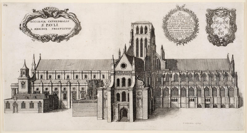 St Paul's South Side by Wenceslaus Hollar